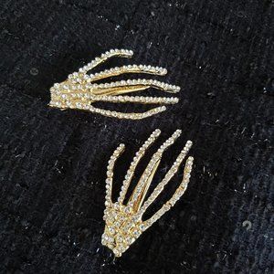 Diamond-studded Claws Side Clip Hairpin